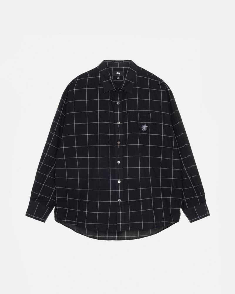 Stussy Light Weight Klassieke Shirt Overhemd Heren Zwart Belgium | XTR-2038