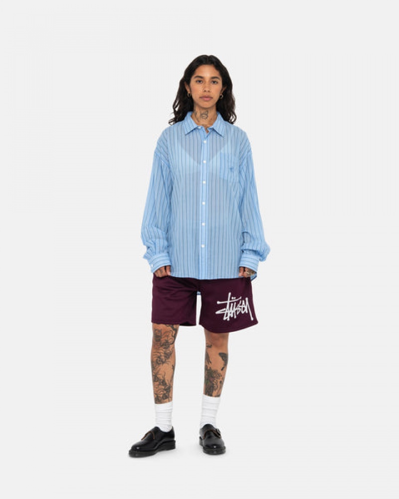 Stussy Light Weight Klassieke Shirt Overhemd Heren Blauw Belgium | FWG-4063