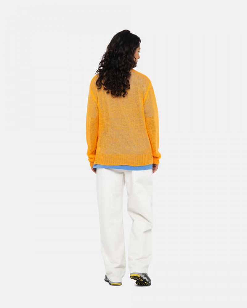 Stussy Loose Knit Trui Trui Dames Oranje Belgium | KDJ-1458