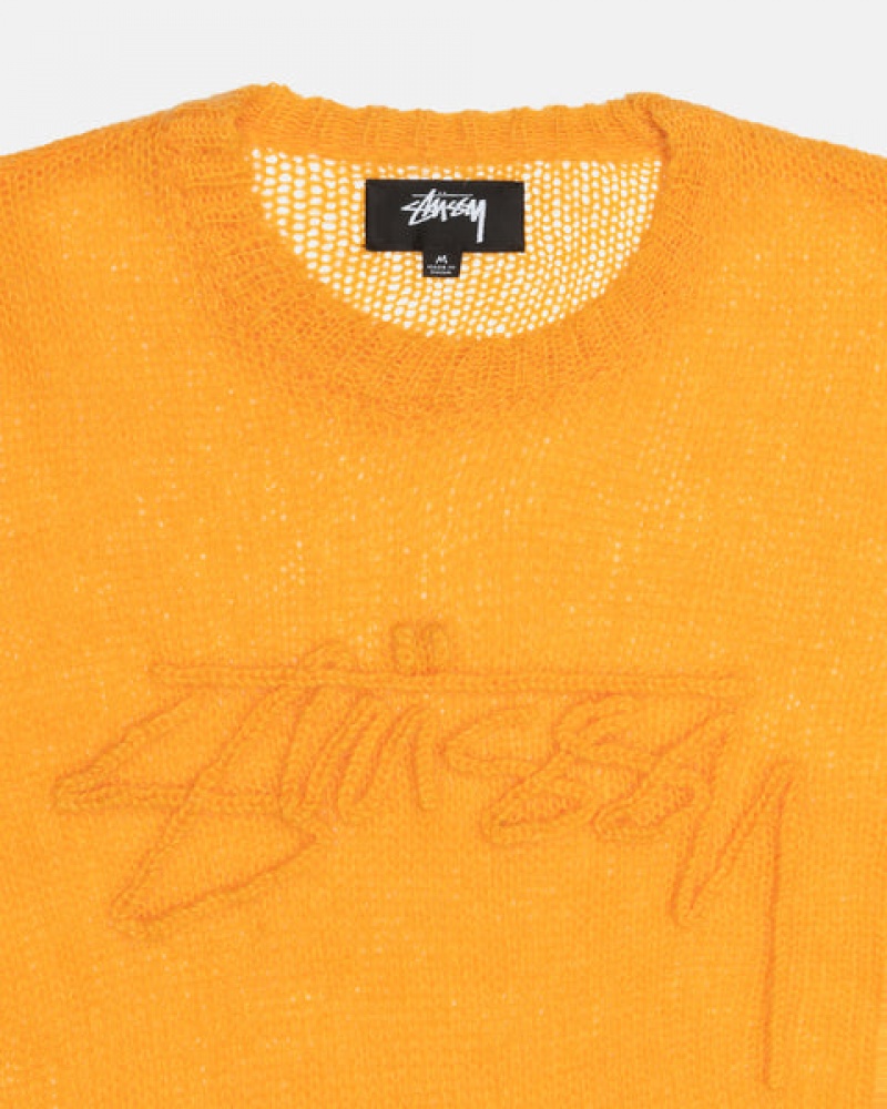 Stussy Loose Knit Trui Trui Dames Oranje Belgium | KDJ-1458