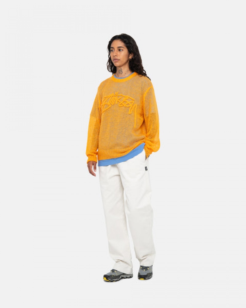 Stussy Loose Knit Trui Trui Dames Oranje Belgium | KDJ-1458