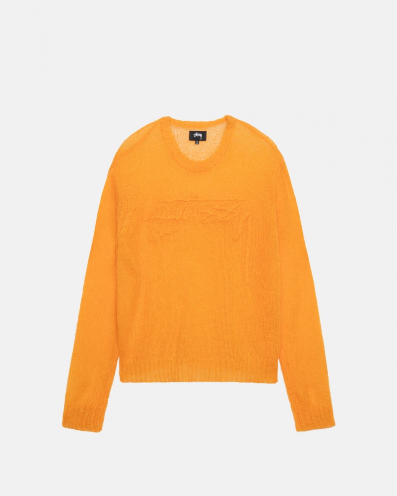 Stussy Loose Knit Trui Trui Dames Oranje Belgium | KDJ-1458