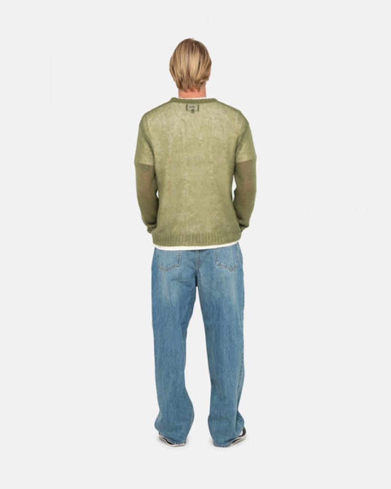 Stussy Loose Knit Trui Trui Heren Olijfgroen Belgium | UWP-3307