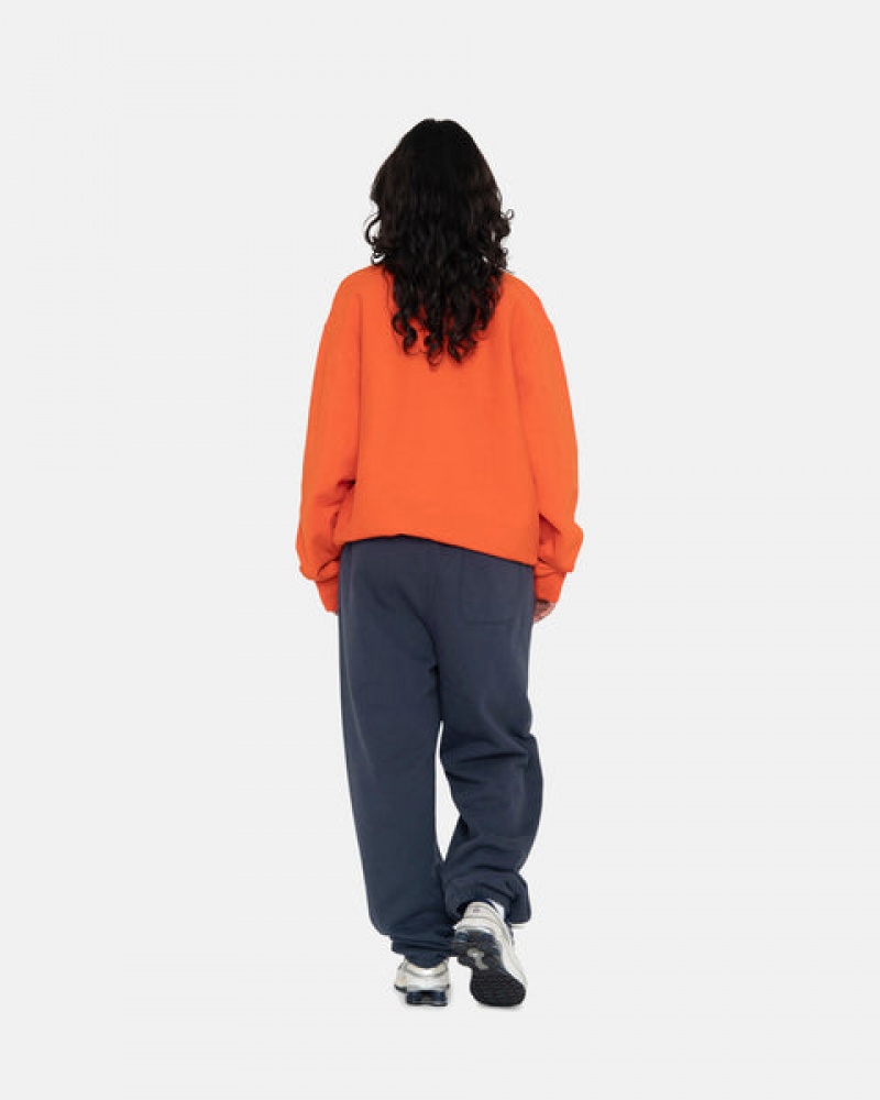 Stussy Overdyed Stock Logo Crew Sweatshirts Heren Oranje Belgium | POC-0956