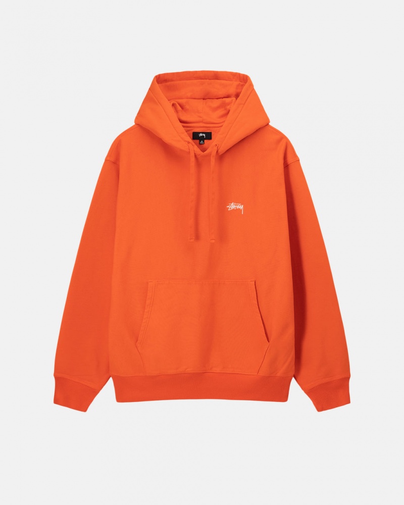 Stussy Overdyed Stock Logo Hoodie Hoodie Heren Oranje Belgium | FVQ-0016