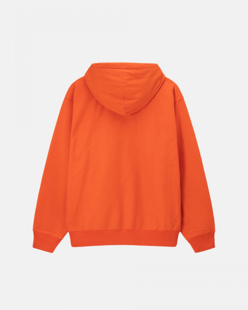 Stussy Overdyed Stock Logo Hoodie Hoodie Dames Oranje Belgium | ETY-3420