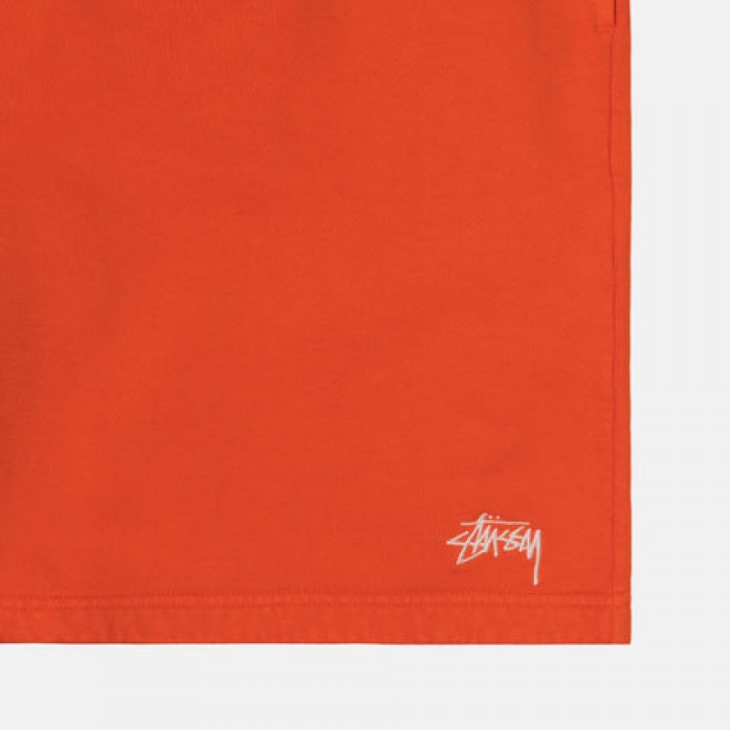 Stussy Overdyed Stock Logo Kort Sweatshirts Heren Oranje Belgium | XGC-5805