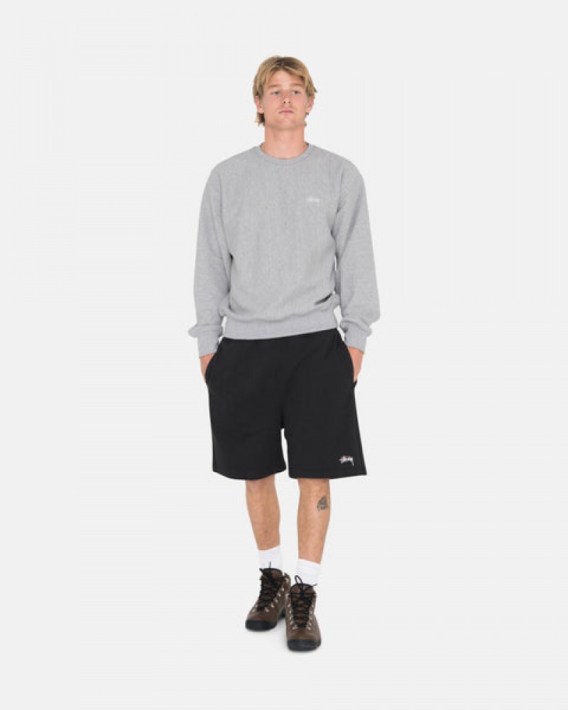 Stussy Overdyed Stock Logo Sweat Kort Korte Broek Heren Zwart Belgium | HGT-6275