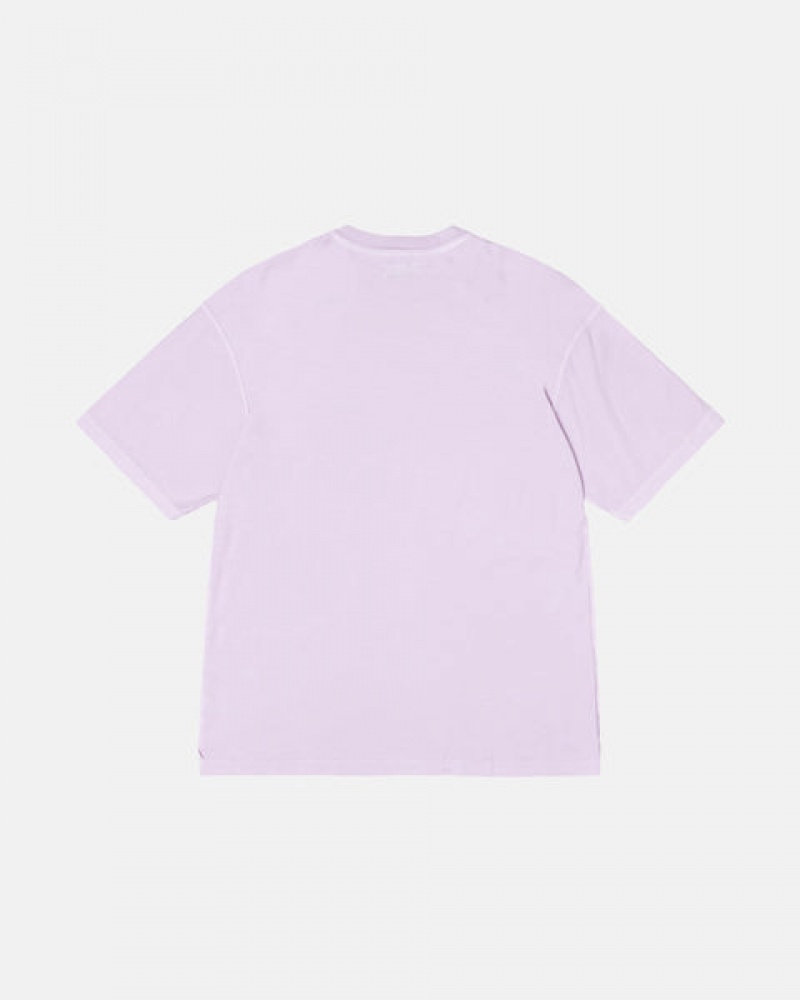 Stussy Pig. Dyed Inside Out Crew T-shirts Dames Paars Belgium | VQQ-2387