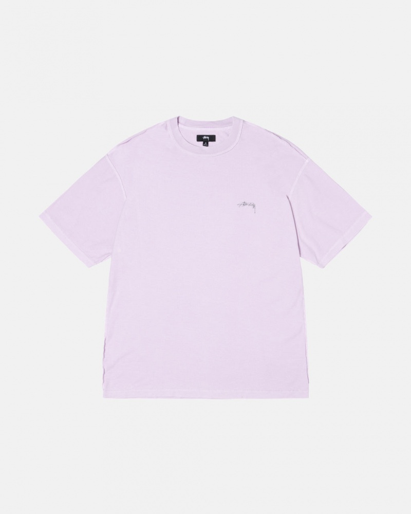 Stussy Pig. Dyed Inside Out Crew T-shirts Dames Paars Belgium | VQQ-2387