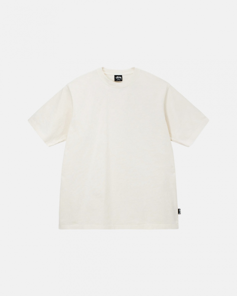 Stussy Pigment Dyed Crew T-shirts Dames Beige Belgium | TNH-8906