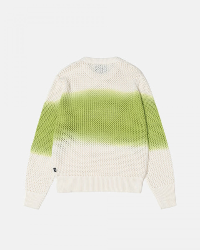 Stussy Pigment Dyed Loose Gauge Knit Trui Trui Heren Donkergroen Belgium | UOB-9457