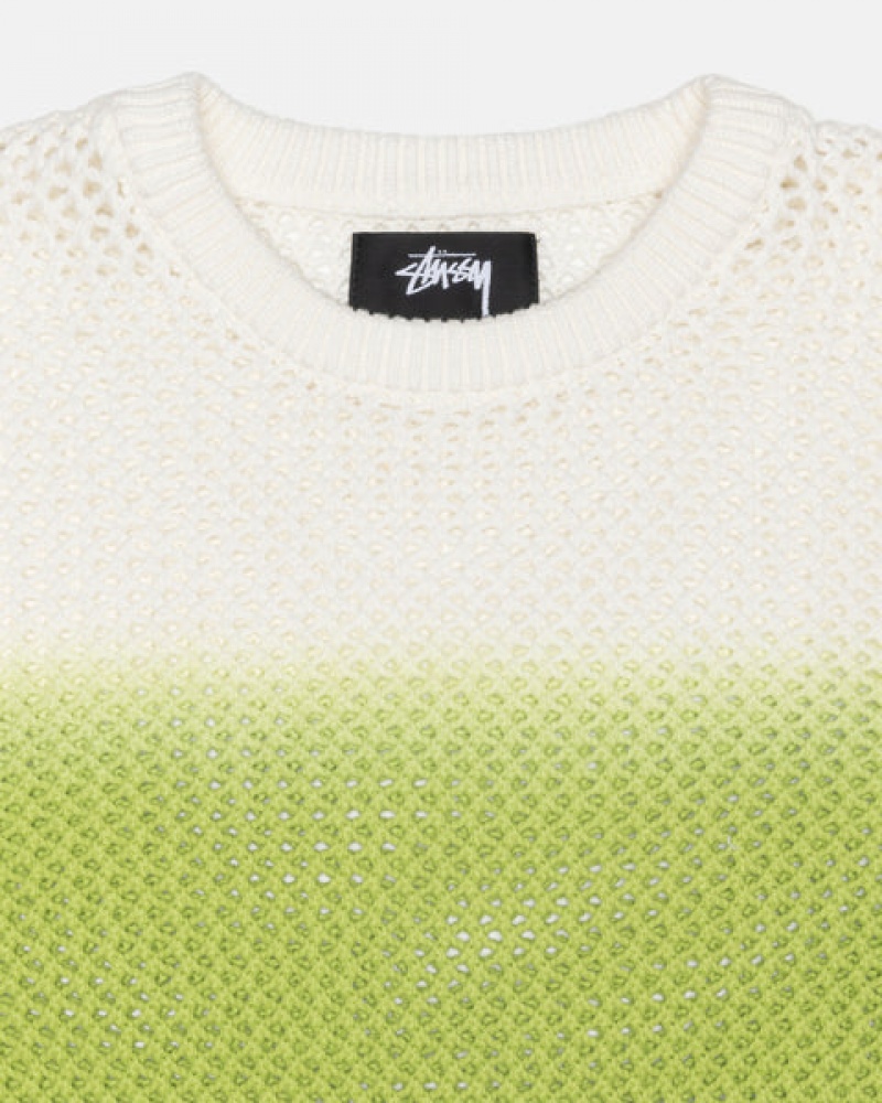 Stussy Pigment Dyed Loose Gauge Knit Trui Trui Heren Donkergroen Belgium | UOB-9457