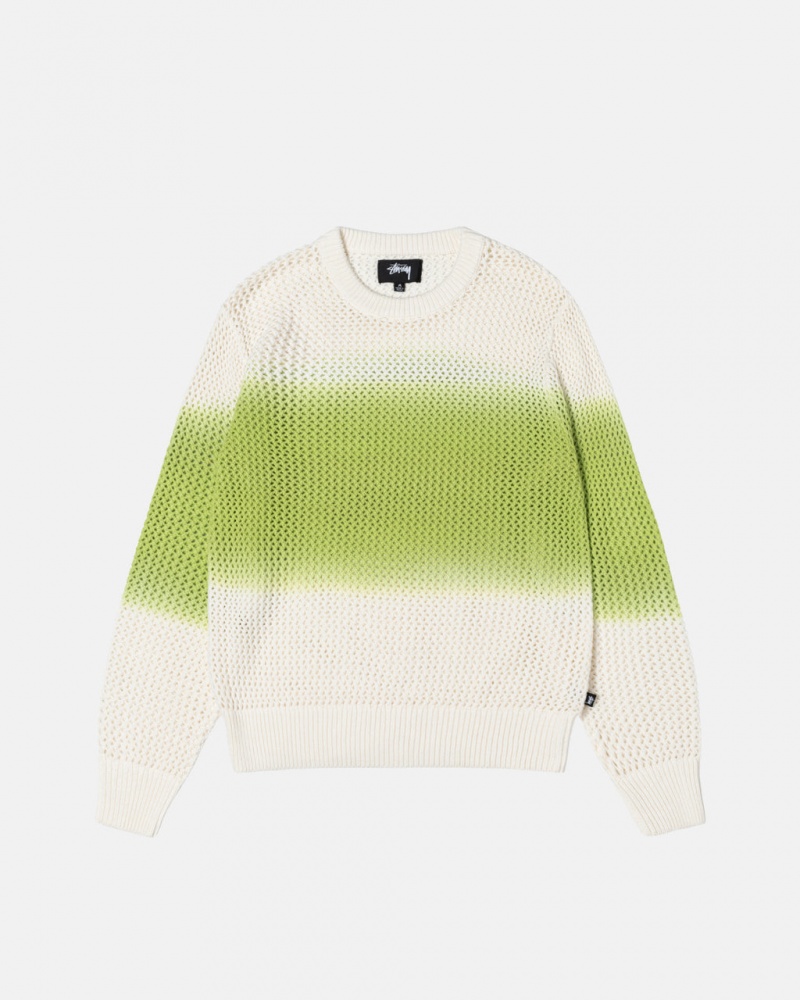 Stussy Pigment Dyed Loose Gauge Knit Trui Trui Heren Donkergroen Belgium | UOB-9457