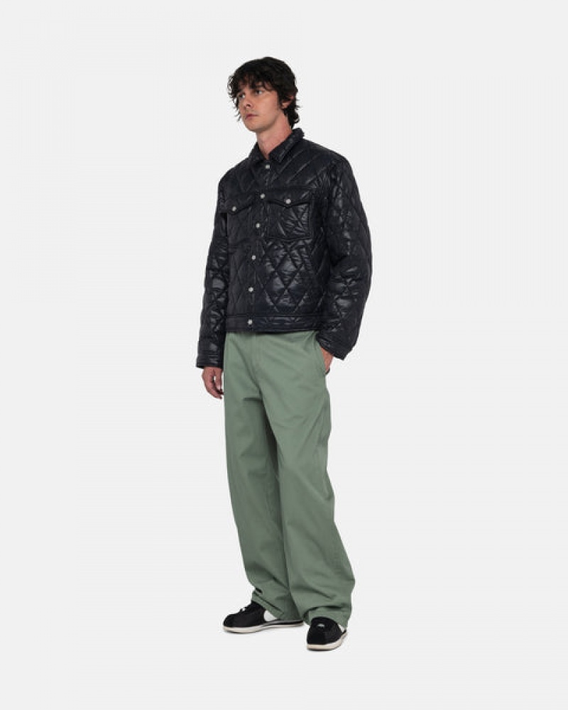 Stussy Ranch Jacket Gewatteerd Nylon Jassen Heren Zwart Belgium | VJY-3992