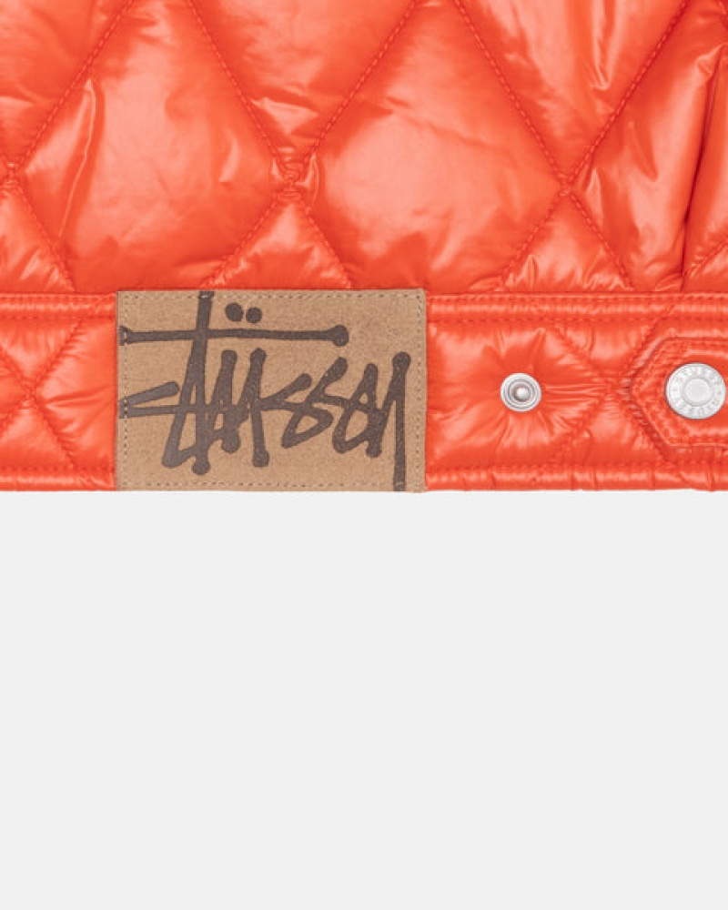 Stussy Ranch Jacket Gewatteerd Nylon Jassen Dames Rood Belgium | FJL-5881