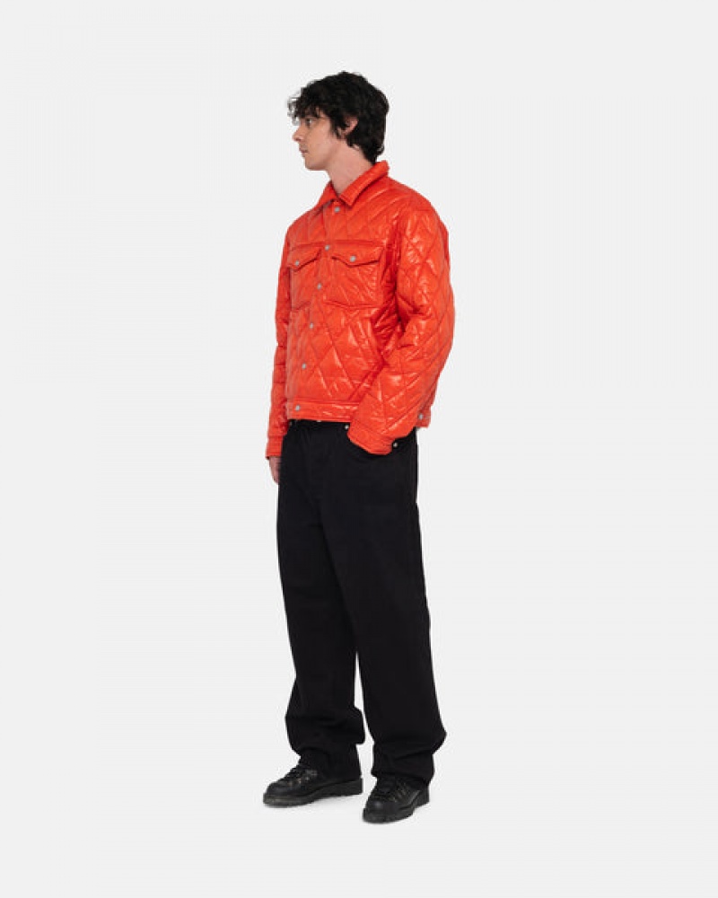 Stussy Ranch Jacket Gewatteerd Nylon Jassen Dames Rood Belgium | FJL-5881