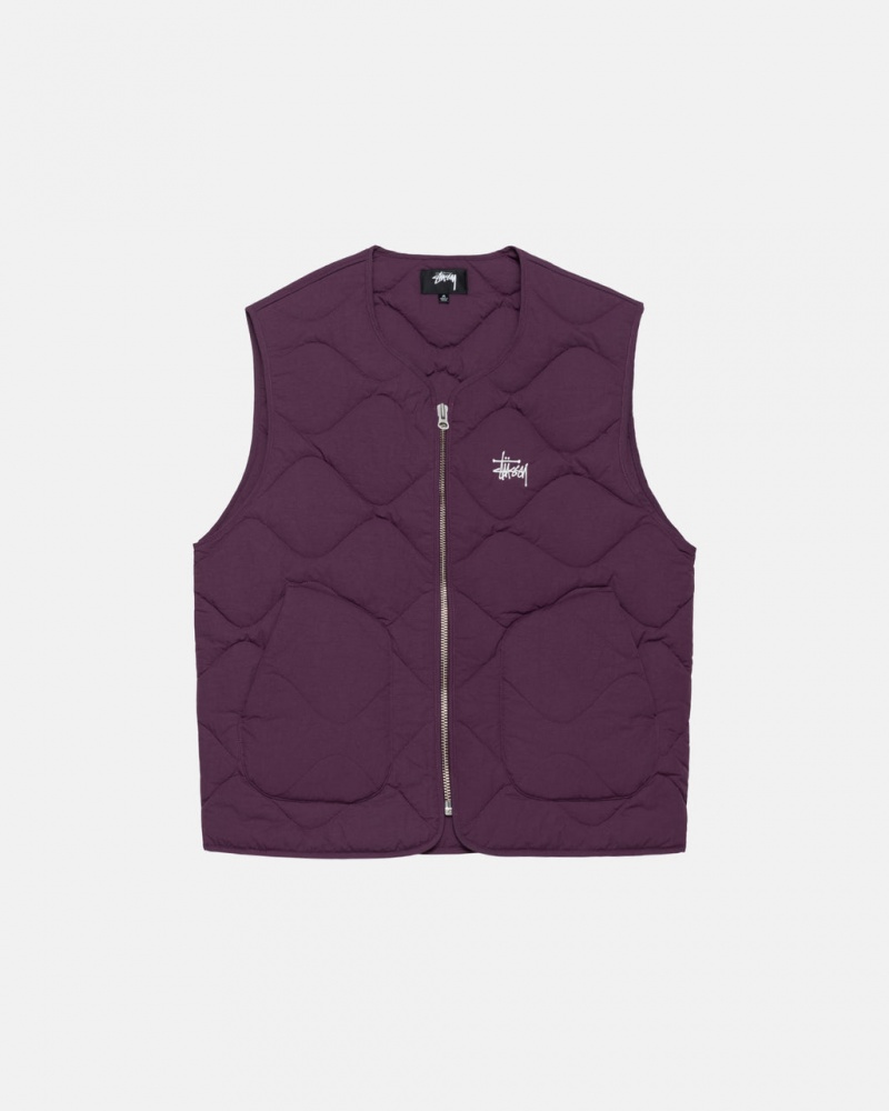 Stussy Recycled Nylon Liner Vest Vest Dames Fuchsie Belgium | LLH-7779