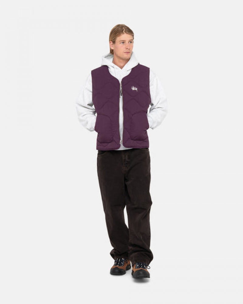 Stussy Recycled Nylon Liner Vest Vest Heren Fuchsie Belgium | XHX-0641