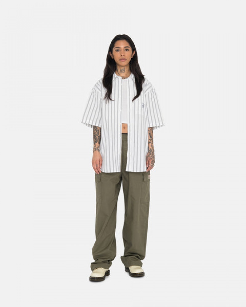 Stussy Ripstop Cargo Beach Pant Broek Dames Olijfgroen Belgium | GCL-1060