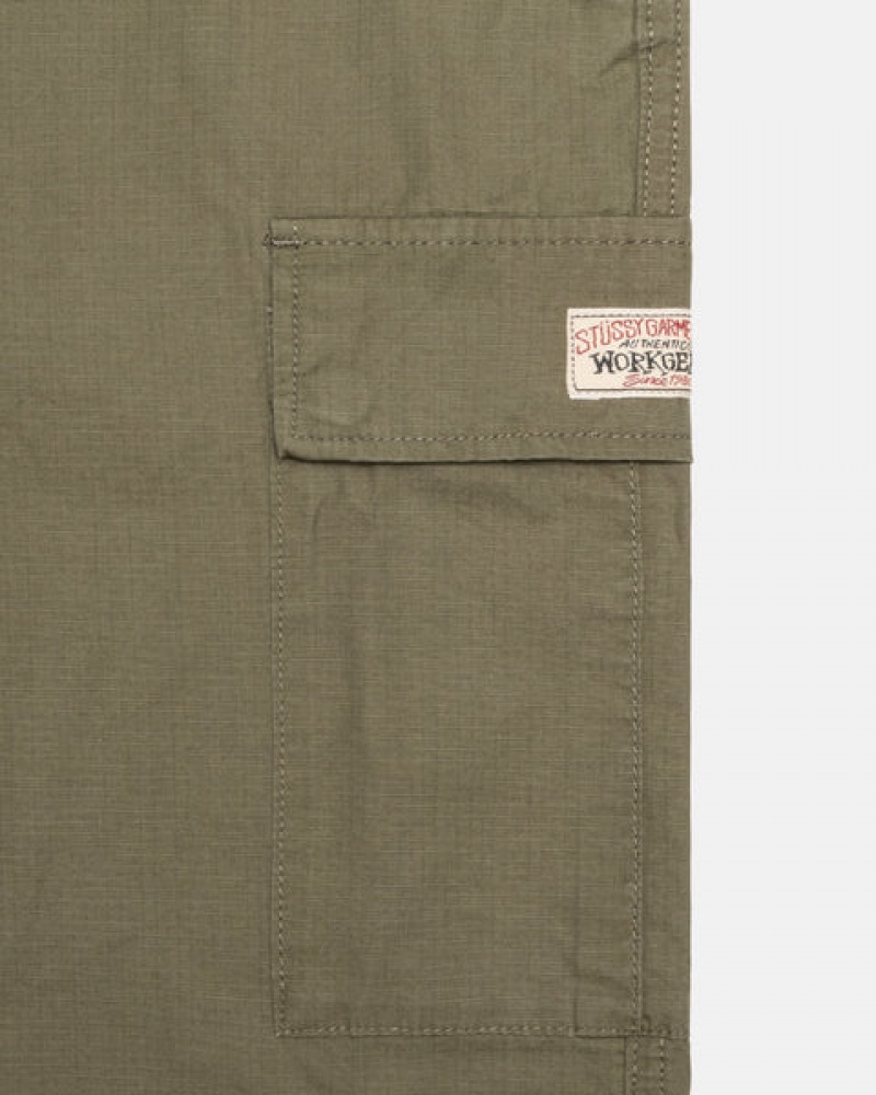 Stussy Ripstop Cargo Beach Pant Broek Heren Olijfgroen Belgium | UIT-5306