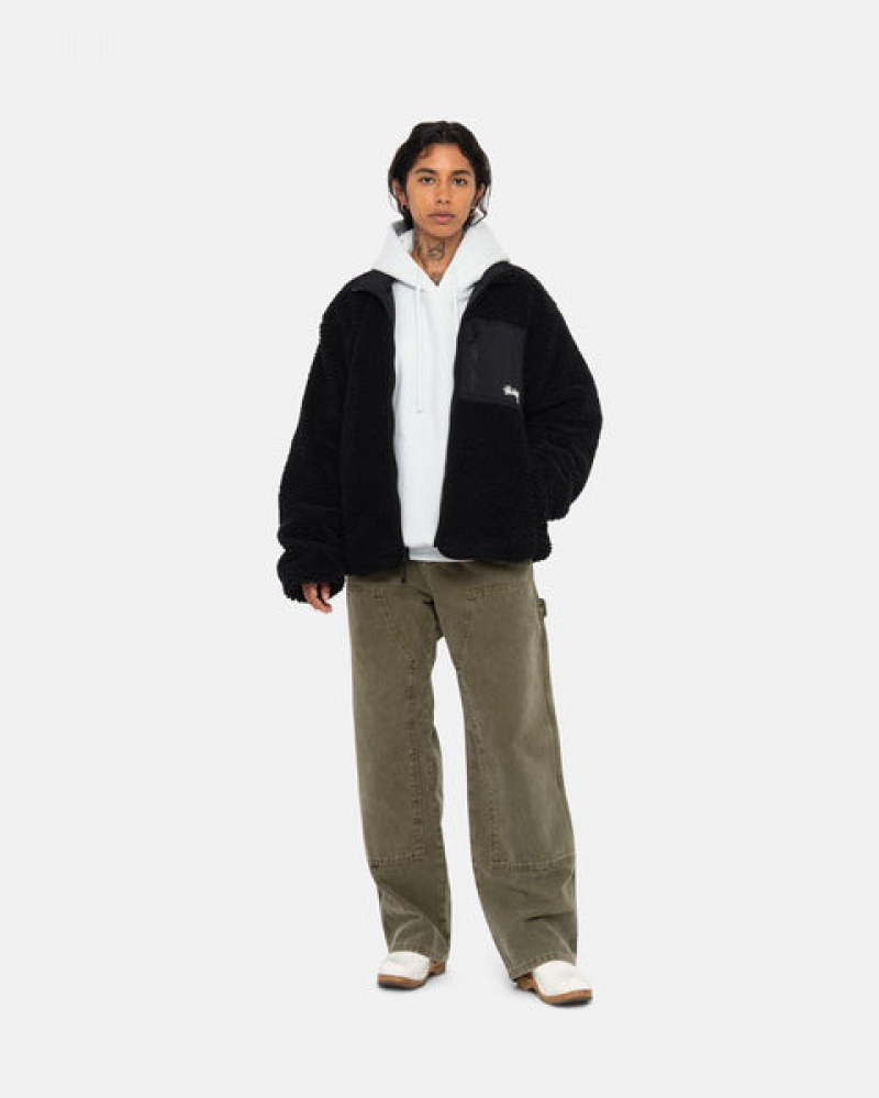 Stussy Sherpa Reversible Jacket Jassen Dames Zwart Belgium | RJN-2887