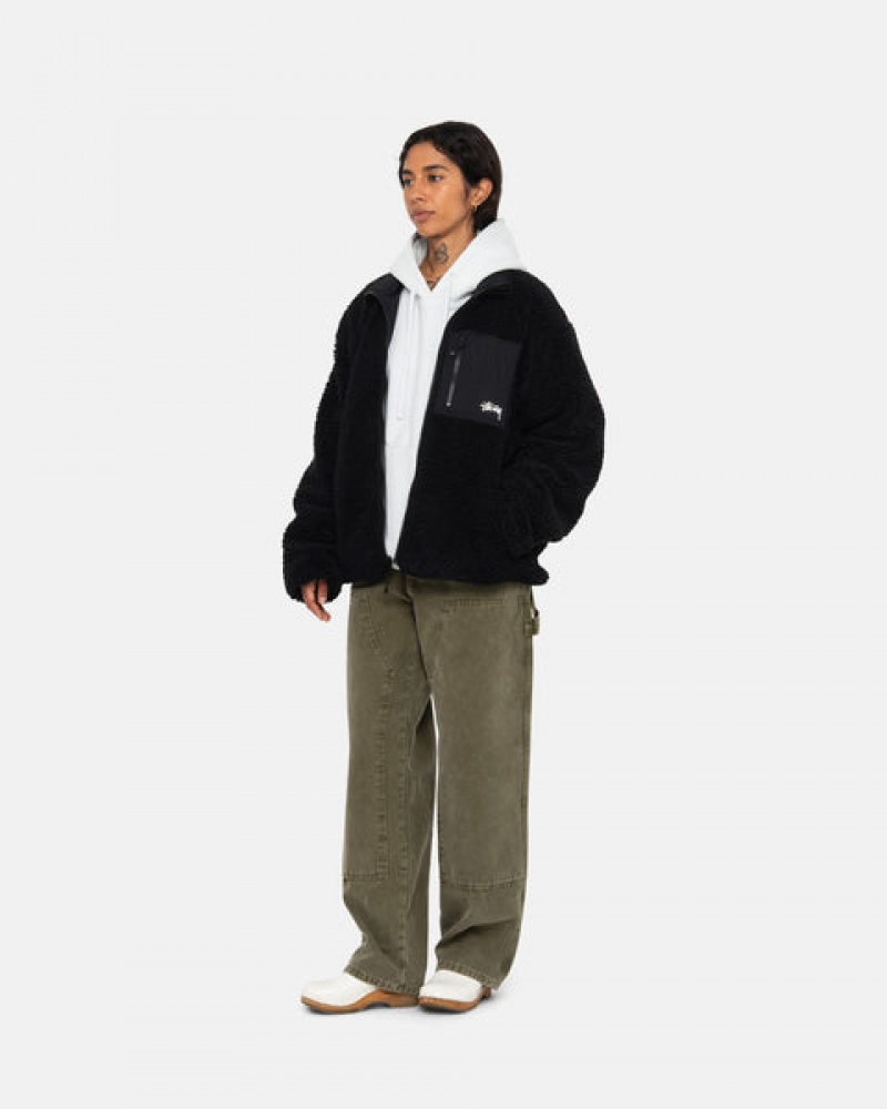 Stussy Sherpa Reversible Jacket Jassen Dames Zwart Belgium | RJN-2887