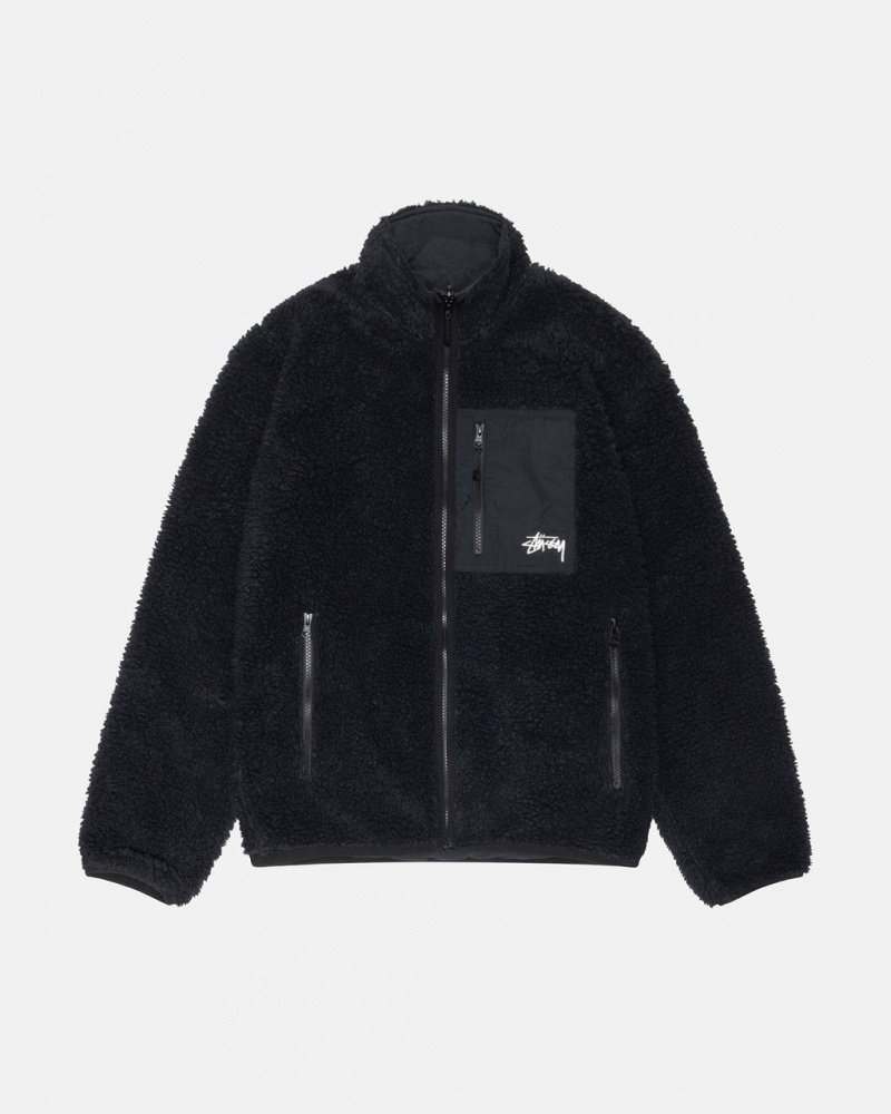 Stussy Sherpa Reversible Jacket Jassen Dames Zwart Belgium | RJN-2887