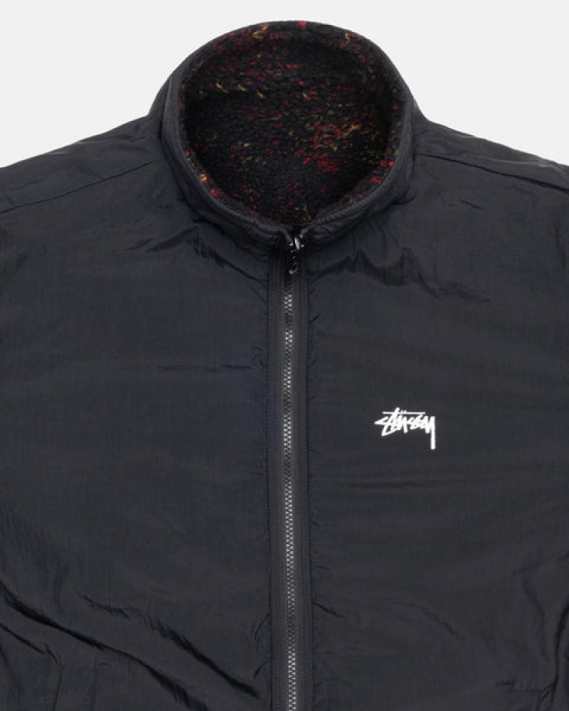 Stussy Sherpa Reversible Jacket Jassen Dames Zwart Rood Belgium | KNM-5710