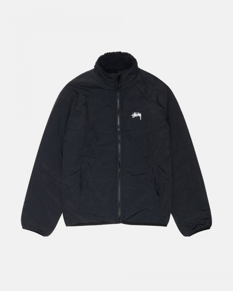 Stussy Sherpa Reversible Jacket Jassen Heren Zwart Belgium | GUL-1378