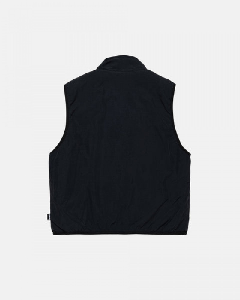 Stussy Sherpa Reversible Vest Vest Dames Zwart Belgium | VIX-6505