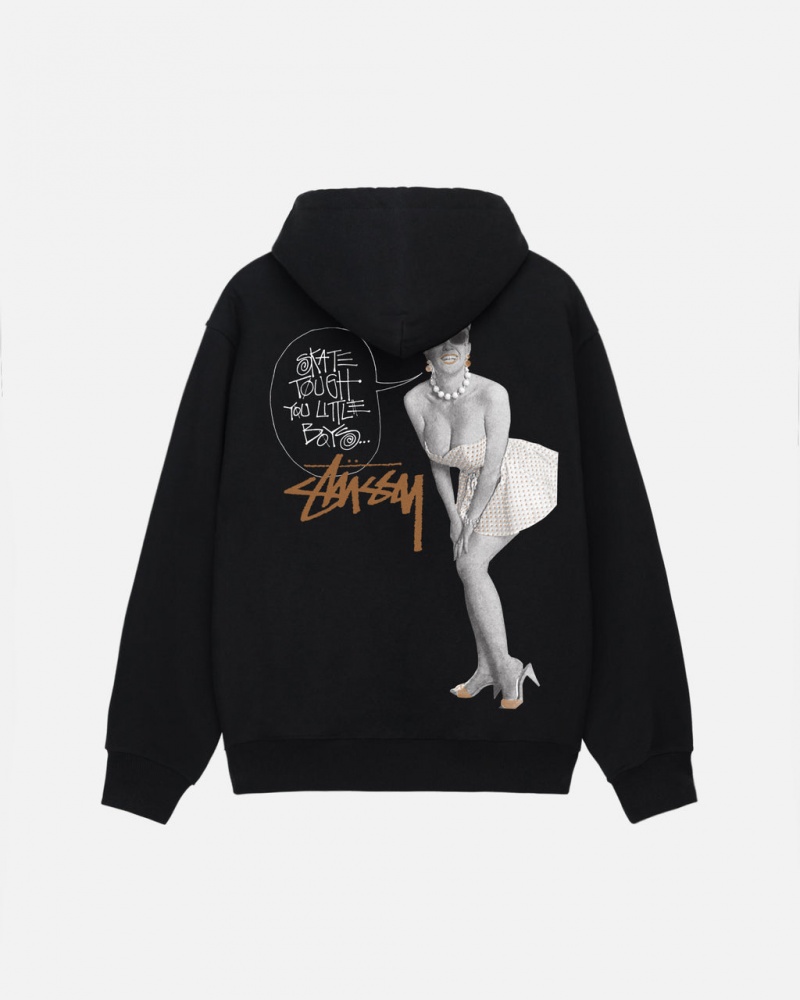 Stussy Skate Tough Hoodie Hoodie Dames Zwart Belgium | PFI-4014