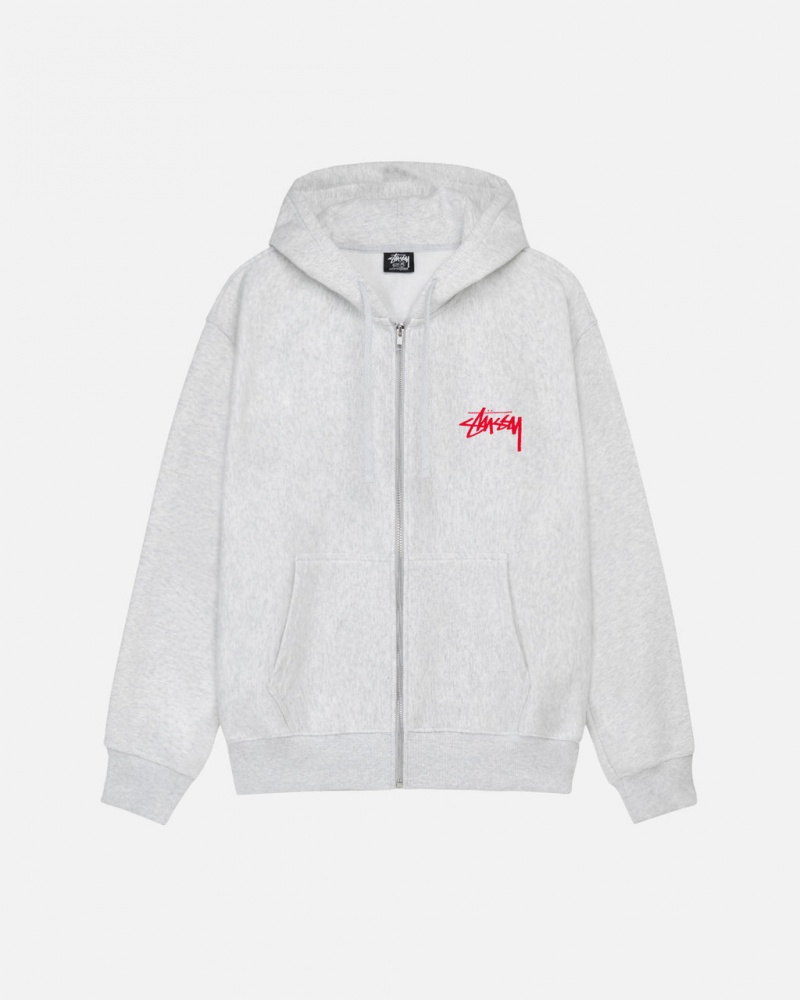 Stussy Skate Tough Zip Hoodie Hoodie Heren Grijs Belgium | LNG-7581