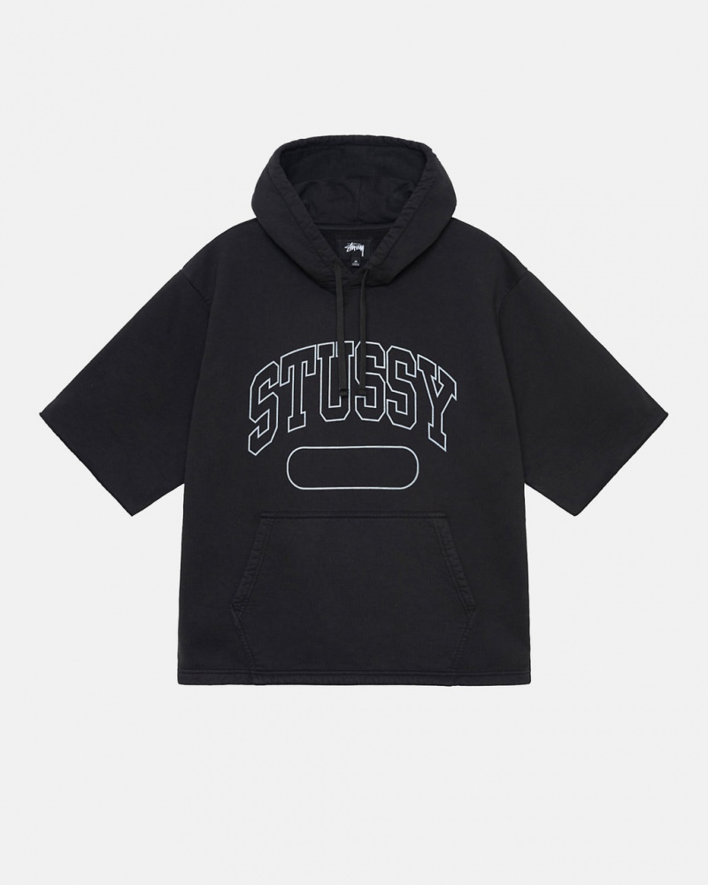 Stussy Ss Boxy Cropped Hoodie Hoodie Dames Zwart Belgium | WGS-4322