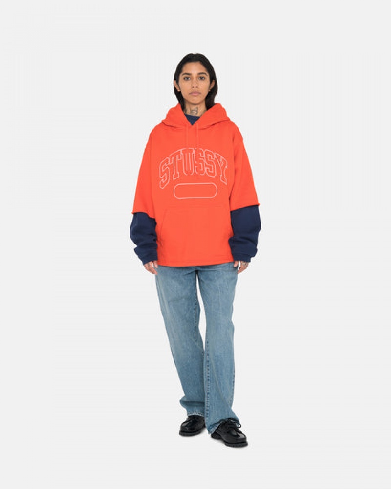 Stussy Ss Boxy Cropped Hoodie Hoodie Dames Dieporanje Belgium | FLG-9455