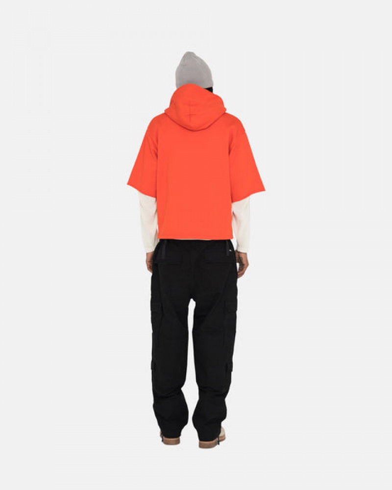 Stussy Ss Boxy Cropped Hoodie Hoodie Heren Dieporanje Belgium | PNL-6008