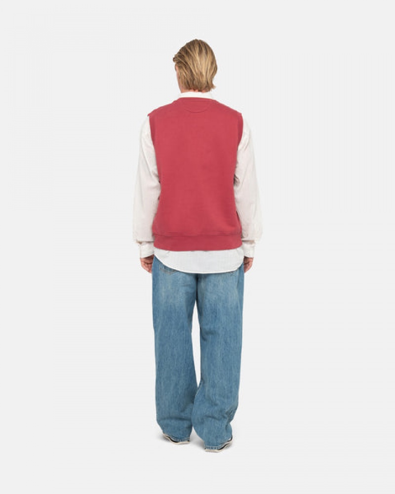 Stussy Stock Fleece Vest Sweatshirts Dames Bordeaux Belgium | USW-3148