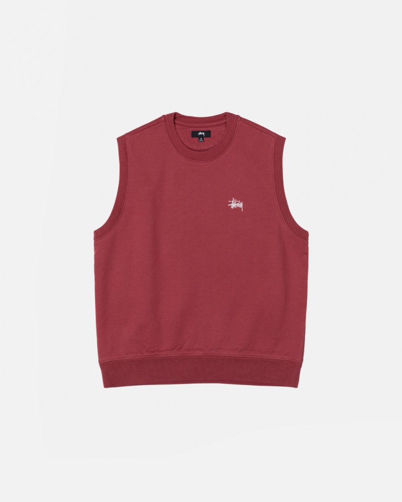 Stussy Stock Fleece Vest Sweatshirts Dames Bordeaux Belgium | USW-3148