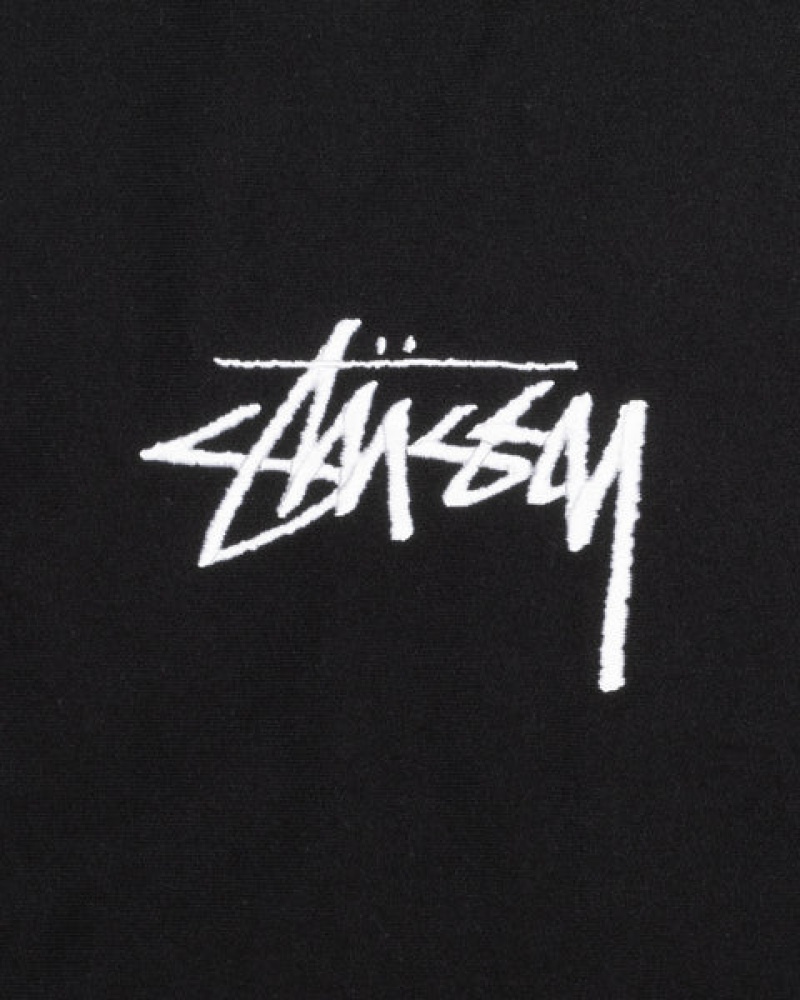 Stussy Stock Logo Applique Hoodie Hoodie Dames Zwart Belgium | FDF-2514