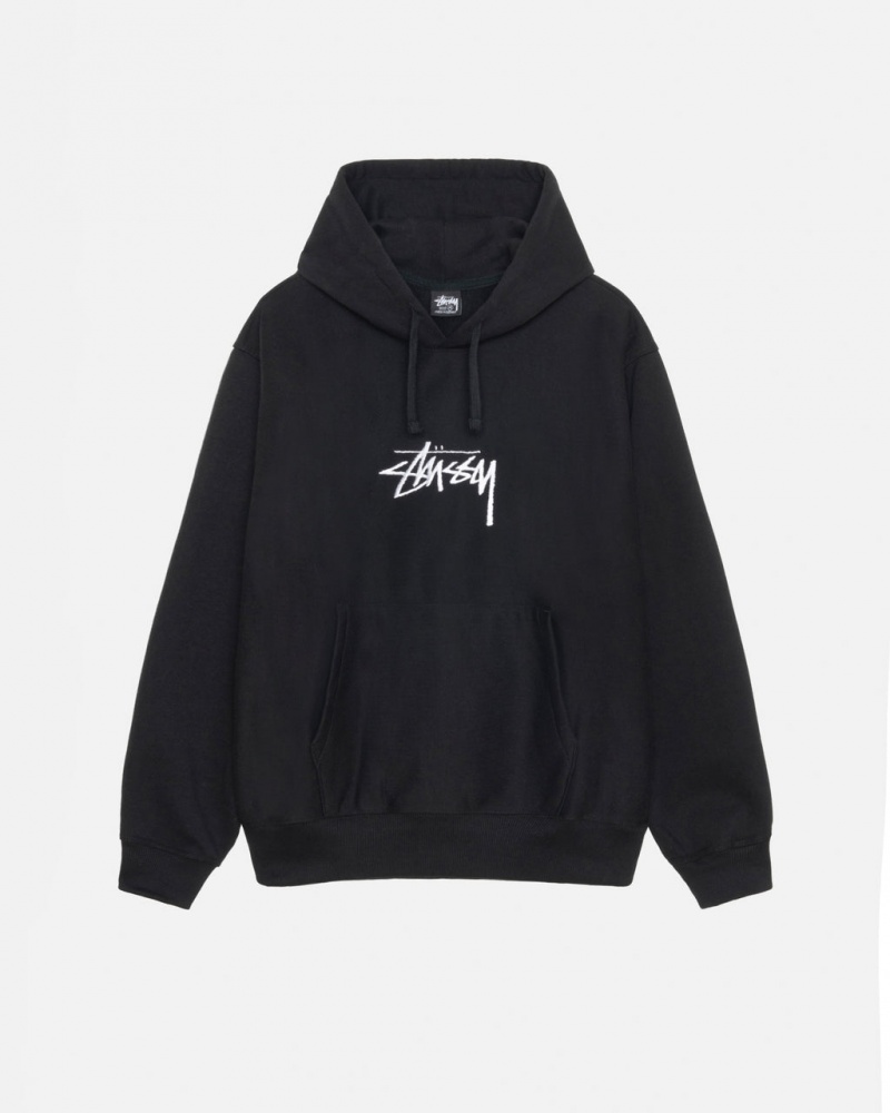 Stussy Stock Logo Applique Hoodie Hoodie Dames Zwart Belgium | FDF-2514