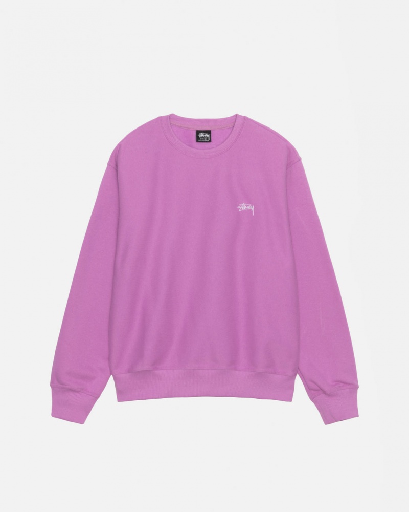 Stussy Stock Logo Crew Sweatshirts Dames Paars Belgium | GOZ-0860