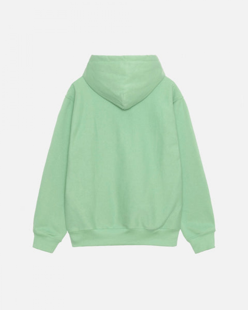 Stussy Stock Logo Hood Sweatshirts Dames Groen Belgium | VDV-4106