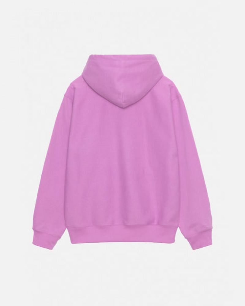 Stussy Stock Logo Hood Sweatshirts Dames Paars Belgium | FKZ-0042