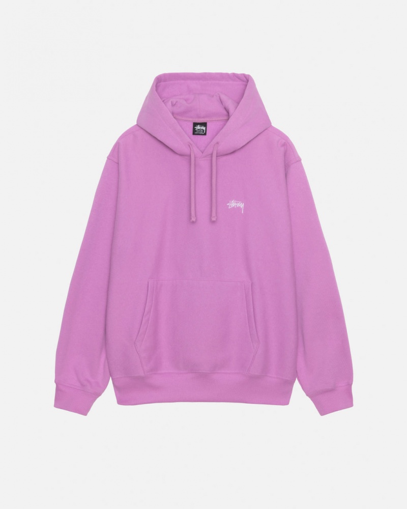 Stussy Stock Logo Hood Sweatshirts Dames Paars Belgium | FKZ-0042