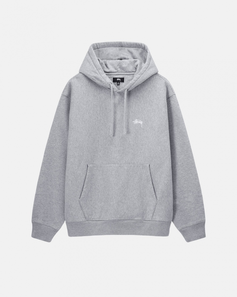 Stussy Stock Logo Hoodie Hoodie Heren Grijs Belgium | JJZ-2667