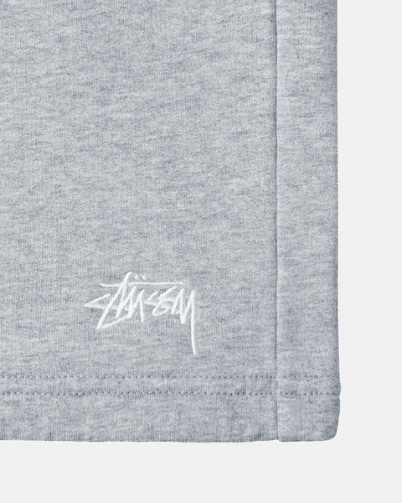 Stussy Stock Logo Sweat Kort Sweatshort Heren Grijs Belgium | NOQ-4513