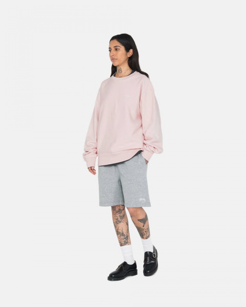 Stussy Stock Logo Sweat Kort Sweatshort Heren Grijs Belgium | NOQ-4513