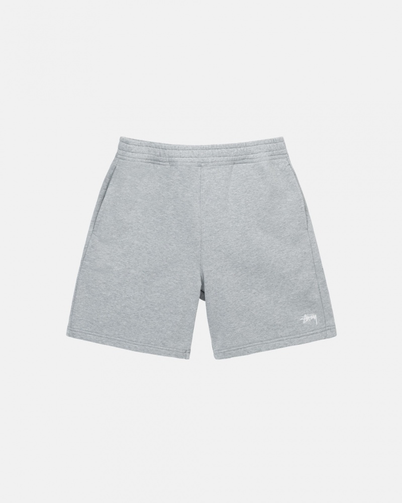 Stussy Stock Logo Sweat Kort Sweatshort Heren Grijs Belgium | NOQ-4513