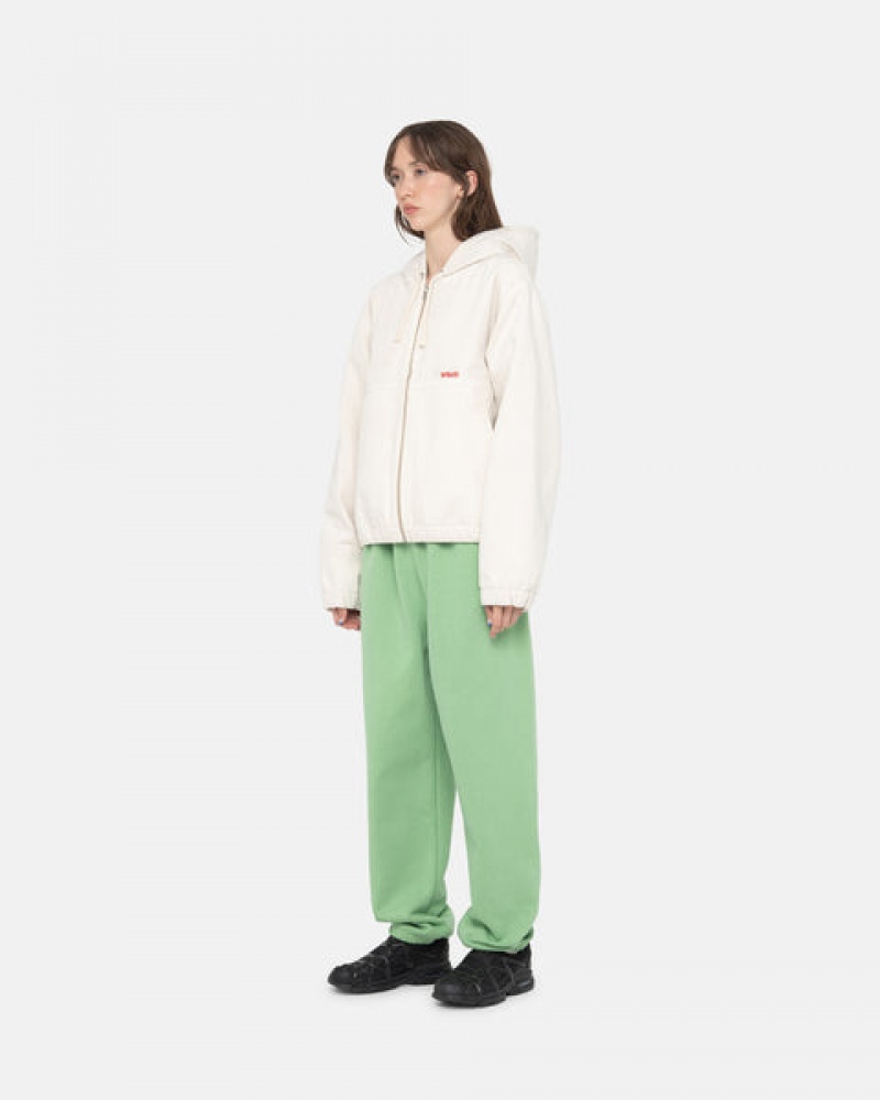 Stussy Stock Logo Sweatpant Joggingbroek Dames Groen Belgium | HCR-9948