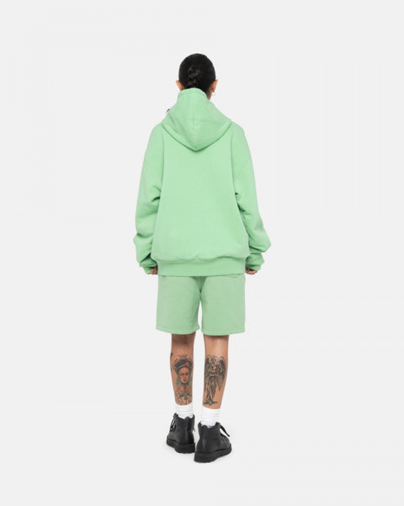 Stussy Stock Logo Sweatshort Korte Broek Heren Groen Belgium | OKI-8869